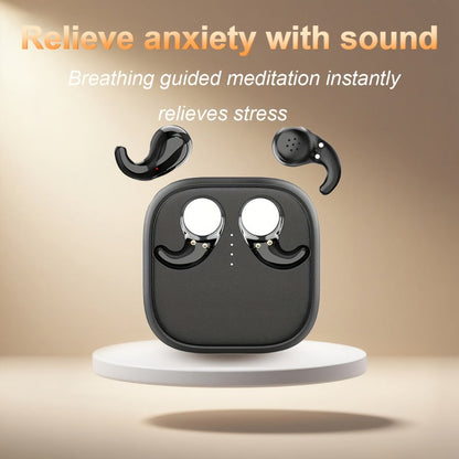 Semi-In-Ear Wireless Headphones 360-Degree Stereo Surround Sound, Black Tech Design High-Fidelity Audio