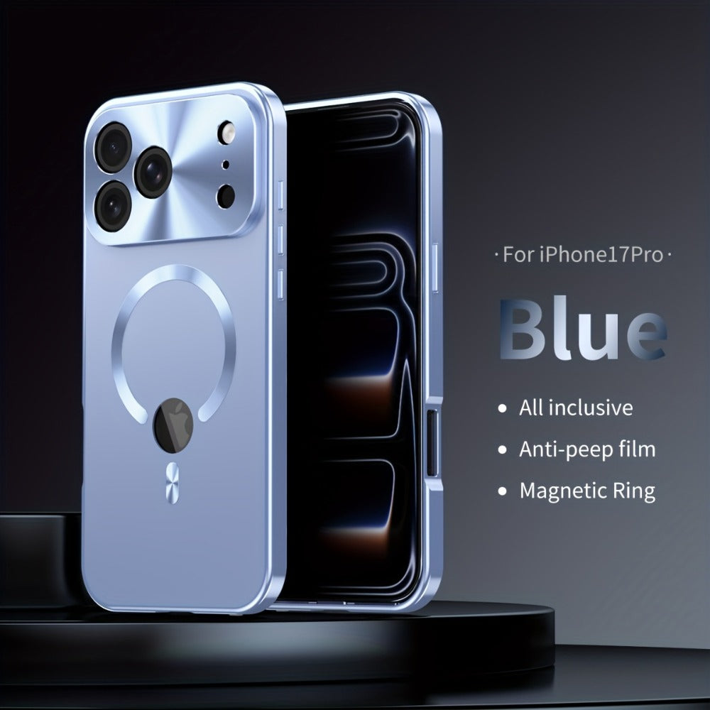 iPhone Anti-Spy Magnetic 2-in-1 Phone Case with All-Round Lens Protection – Complete Drop Protection Cover for iPhone 12 13 14 15 16 Pro Max
