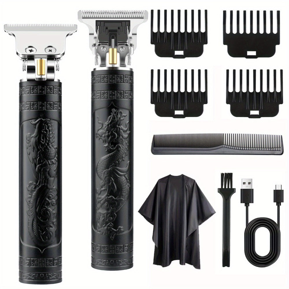 Electric Hair Clipper & Beard Trimmer Set for Men – USB Rechargeable Cordless Haircut Kit with 4 Guide Combs | Professional Home Barber