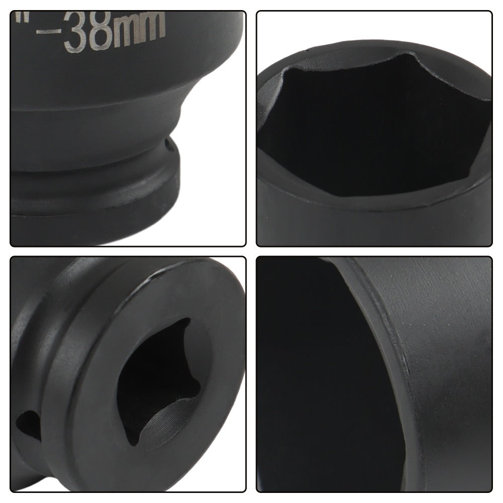 Deep Impact Socket Set 9pcs 29-38mm – 1/2" Drive Metric Axle Hub Nut Sockets for Installation & Removal, Heavy-Duty Plastic Construction
