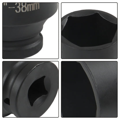 Deep Impact Socket Set 9pcs 29-38mm – 1/2" Drive Metric Axle Hub Nut Sockets for Installation & Removal, Heavy-Duty Plastic Construction