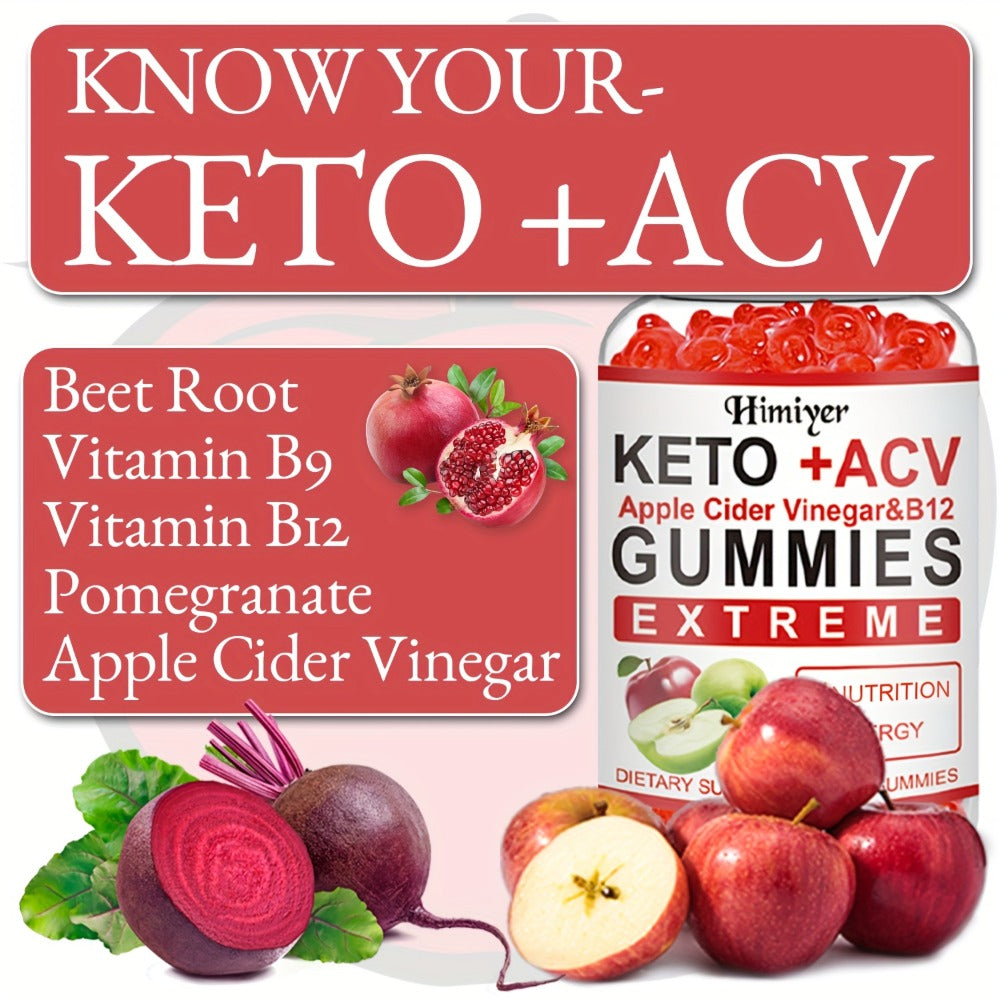 Keto ACV Gummies with Apple Cider Vinegar Vitamin B12 B6 for Women Men for Bath Time, Home Spa and Personal Care