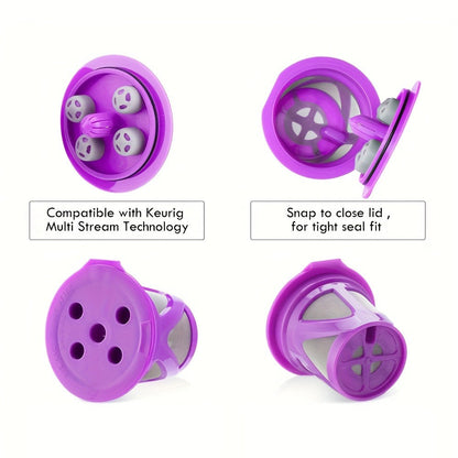 Reusable K-Cup Coffee Pods Set of 6, Refillable Coffee Filters Compatible with Keurig K-Supreme & K-Supreme Plus