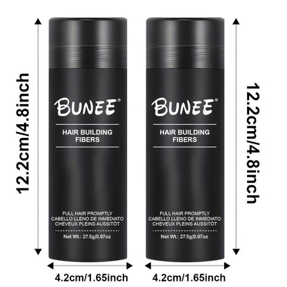 Hair Fiber Powder 27.5g 2-Pack Set - Instant Hairline Concealer Thinning Hair Cover for Makeup, Travel and Everyday Vanity Use