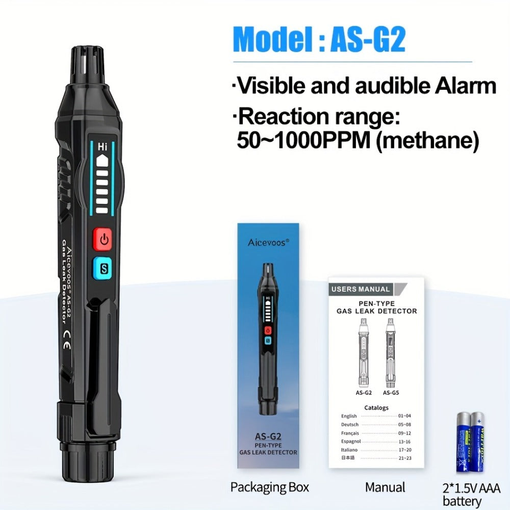 Combustible Gas Leak Detector – High Sensitivity Natural Gas & Methane Alarm with Audible & Visual Alert for Home & Industrial Safety