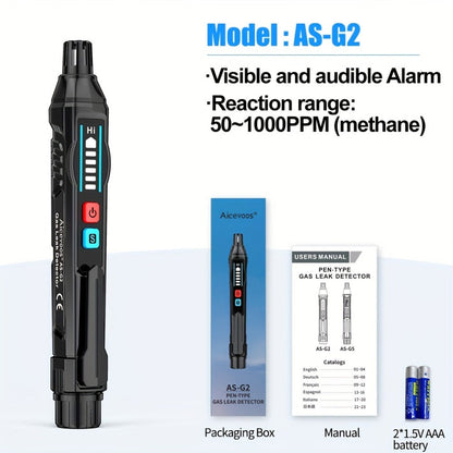 Combustible Gas Leak Detector – High Sensitivity Natural Gas & Methane Alarm with Audible & Visual Alert for Home & Industrial Safety