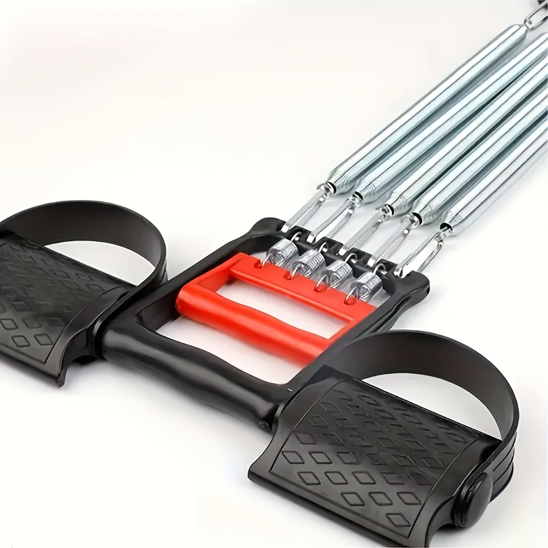Resistance Band Foot Pedal Puller Multifunctional Stainless Steel Chest Expander Adjustable Tension Arm Shoulder Muscle Trainer for Home Gym