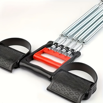 Resistance Band Foot Pedal Puller Multifunctional Stainless Steel Chest Expander Adjustable Tension Arm Shoulder Muscle Trainer for Home Gym