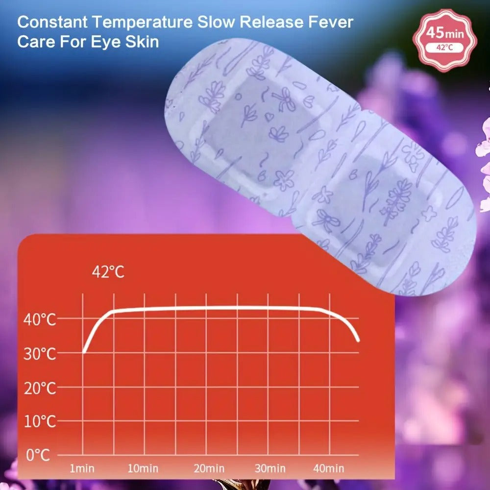 Self-Heating Steam Eye Mask Lavender Warm Compress for Dry Eyes Fatigue & Strain Relief – Moisturizing Aromatherapy Sleep & Travel Eye Patch