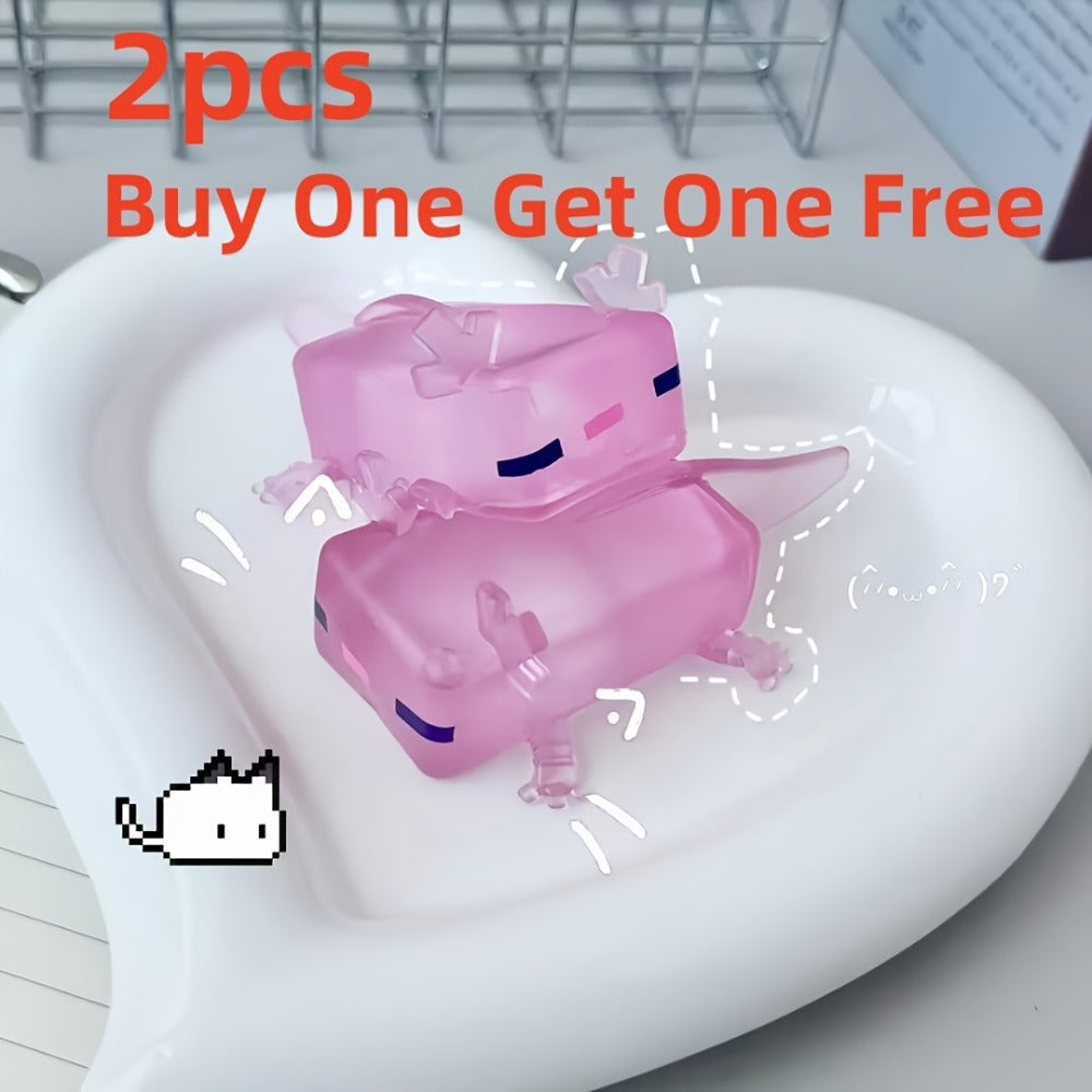Axolotl Squishy Squeeze Toys 2 Pack for Parties, Celebrations and Guest Favors, with the Listed Configuration