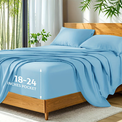 Bamboo Bed Sheets Set Twin Full Queen King for Entryways, Bedrooms and Living Spaces, with the Listed Configuration