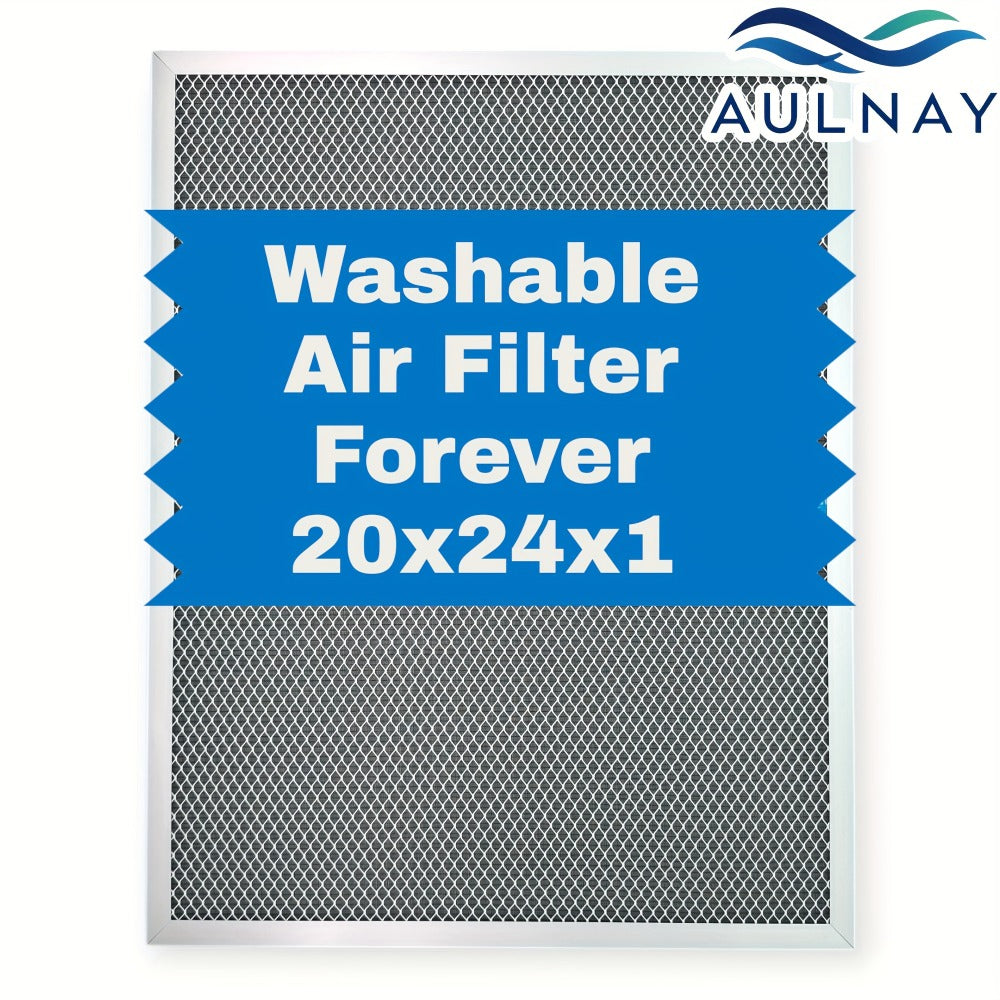 Electrostatic HVAC Air Filter MERV 8 Lifetime Reusable, 6-Layer Filtration MPR 600 FPR 5, Increases Airflow