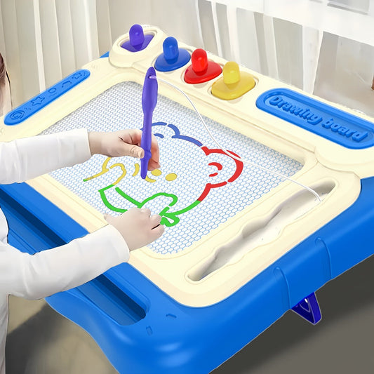 Kids Drawing Board Easel Upgraded with 4 Stamps & Paintbrush with the Listed Color, Size or Set Options for Everyday Use