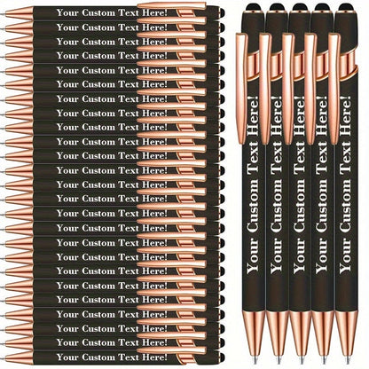 Ballpoint Stylus Pens 30 Pack – 2-in-1 Touchscreen Stylus & Ballpoint Pen with Comfortable Grip, Personalized Engraving