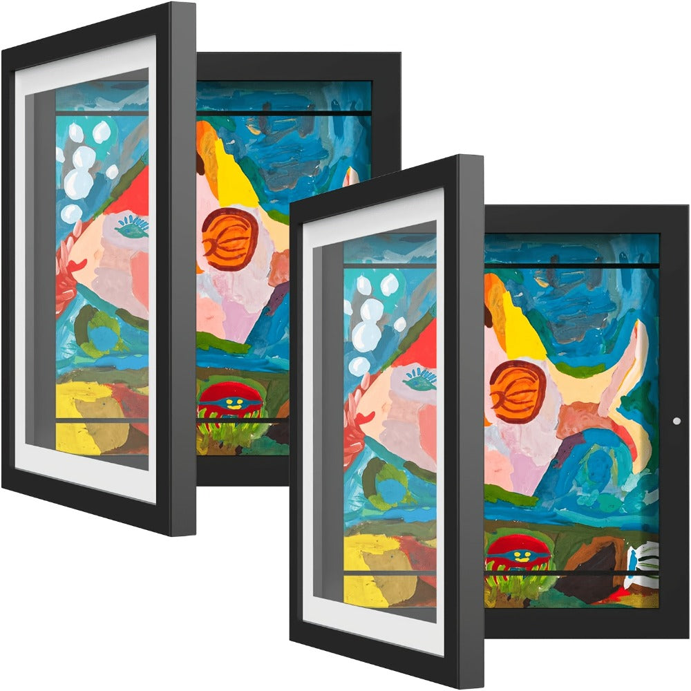 Kids Artwork Frame Front Opening Changeable 8.5x11 Children Art Display Picture Frame Holds for Entryways, Bedrooms and Living Spaces