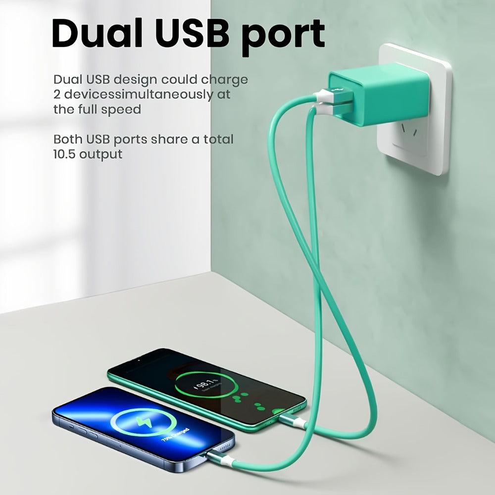 USB Wall Charger Cube Multi-Pack 2/3/4-Pack Dual Port 5V 2.1A with Short Circuit Protection