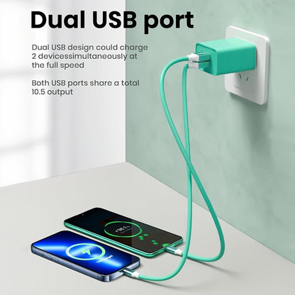 USB Wall Charger Cube Multi-Pack 2/3/4-Pack Dual Port 5V 2.1A with Short Circuit Protection