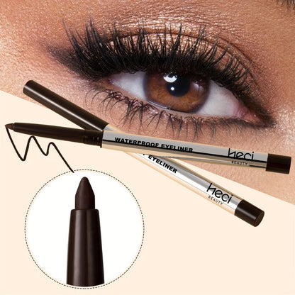 Quick-Dry Brown & Black Gel Eyeliner Pencil 3 Pack Waterproof Smudge-Proof, for Makeup, Travel and Everyday Vanity Use