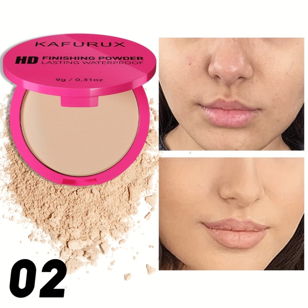 Pressed Powder Foundation 2 Pcs Set Waterproof Sweatproof Lightweight Buildable Coverage, for Makeup, Travel and Everyday Vanity Use