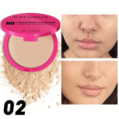 Pressed Powder Foundation 2 Pcs Set Waterproof Sweatproof Lightweight Buildable Coverage, for Makeup, Travel and Everyday Vanity Use