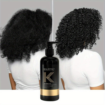 Curl Defining Cream and Detangling Brush Set by KALISPRO with One or Two 300ml Pump Bottles