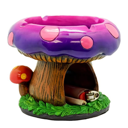 Mushroom Ashtray with Storage Compartment Whimsical Resin Mushroom Shaped Ashtray 5.3x4.5 for Entryways, Bedrooms and Living Spaces