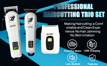 Professional Hair Clipper Kit 9-in-1 Trimmer for Haircut Bald Head Shaving LCD Display for Everyday Face, Beard and Body Grooming