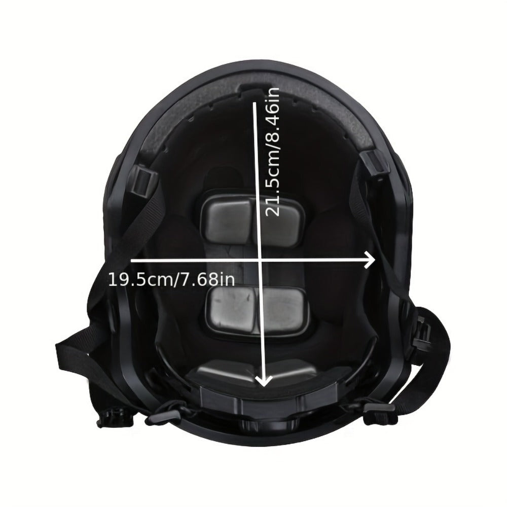 Costume Accessories Tactical Helmet and Skull Mask Set with ABS Shell, Adjustable Dial and Black Finish