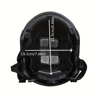 Costume Accessories Tactical Helmet and Skull Mask Set with ABS Shell, Adjustable Dial and Black Finish