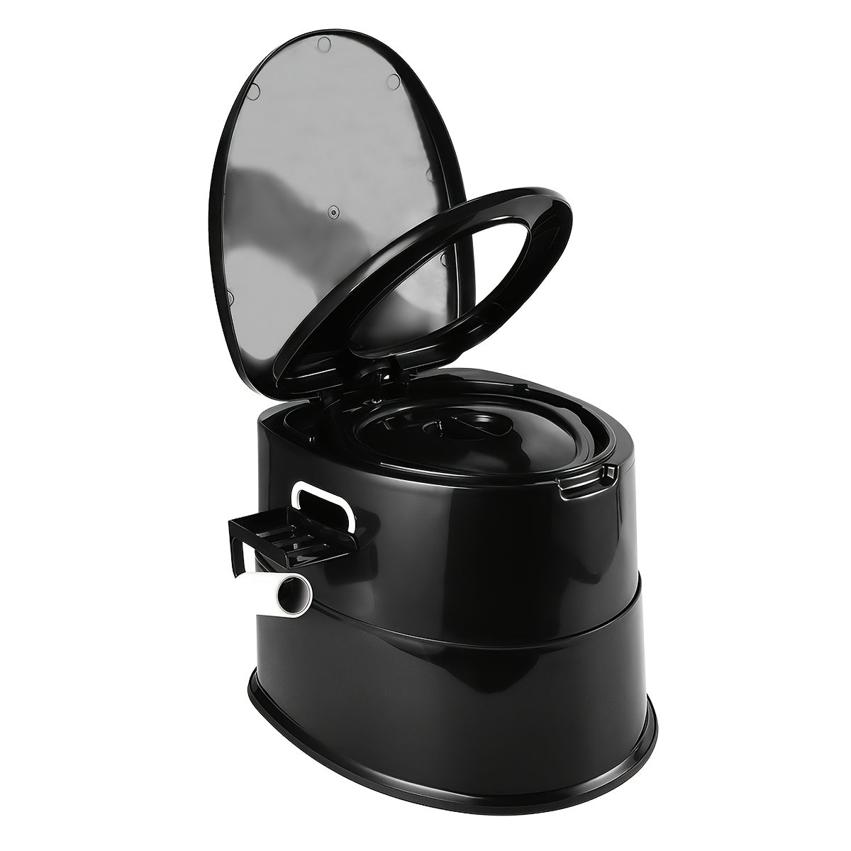 Extra Large Portable Toilet for Adults – Indoor Outdoor Commode with Detachable Inner Bucket & Removable Paper Holder