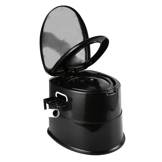 Extra Large Portable Toilet for Adults – Indoor Outdoor Commode with Detachable Inner Bucket & Removable Paper Holder