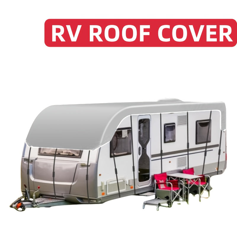 RV Cover Waterproof Heavy Duty Oxford Fabric Sunshade Anti-Falling Leaves Foldable Motorhome Caravan Trailer Protection Cover Multiple Sizes