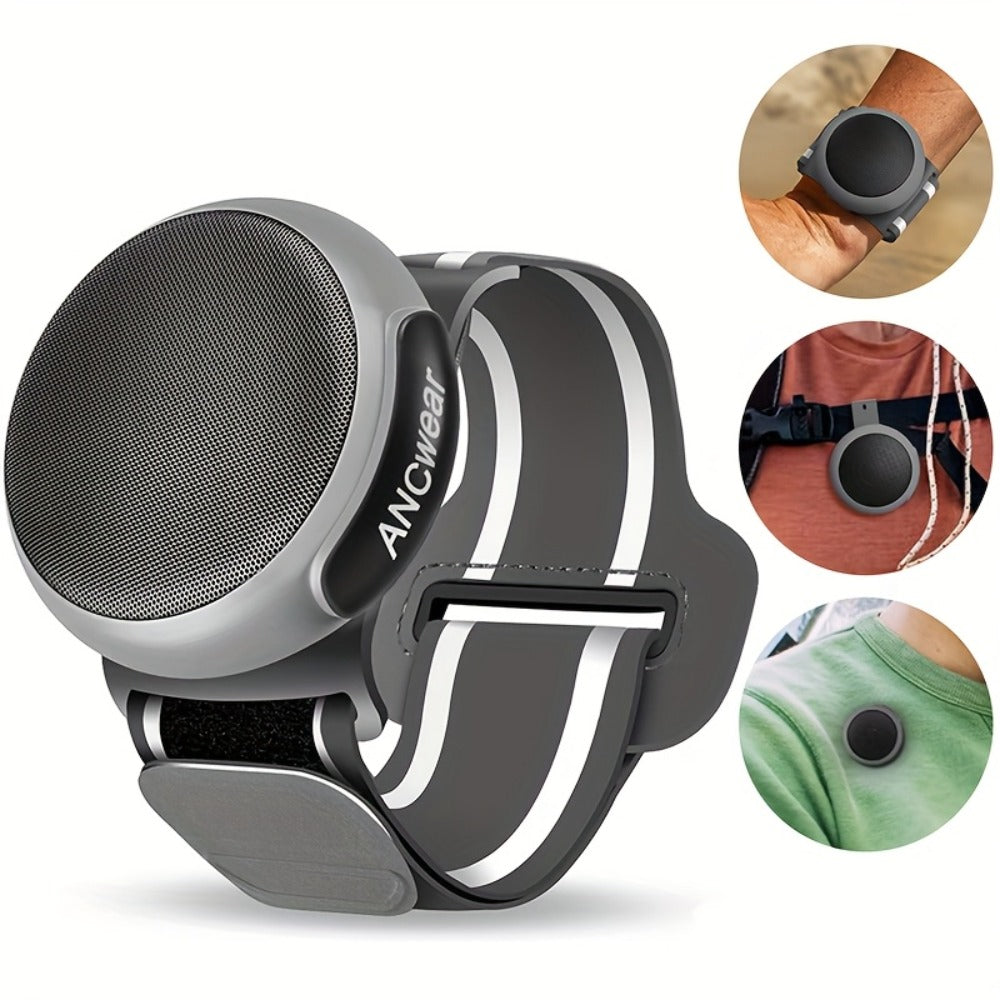 Clip-On Wearable Bluetooth Speaker with TWS Dual Pairing, Ancwear Portable Outdoor Speaker for Cycling Hiking Running Motorcycling