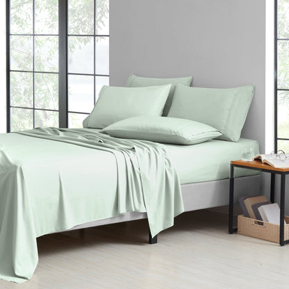 Microfiber and Bamboo Blend Sheet Set with 3- or 6-Piece Packages, 20 Colors and Five Bed Sizes