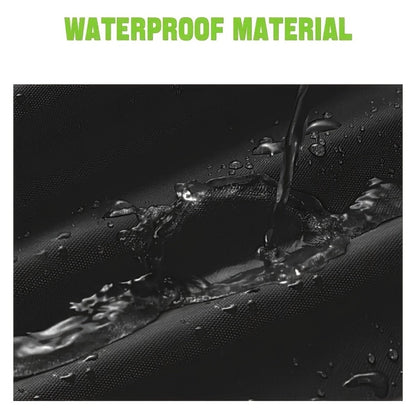 Black Full Car Cover in 190T Silver-Coated Cloth with Green Reflective Strips, Storage Bag and Six Sedan or SUV Sizes