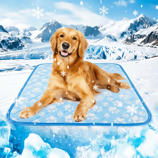 Dog Cooling Mat Self-Cooling Pad for Dogs & Cats – Pressure Activated Arc-Chill Fiber, Non-Toxic Washable Foldable Pet Cool Mat for Summer