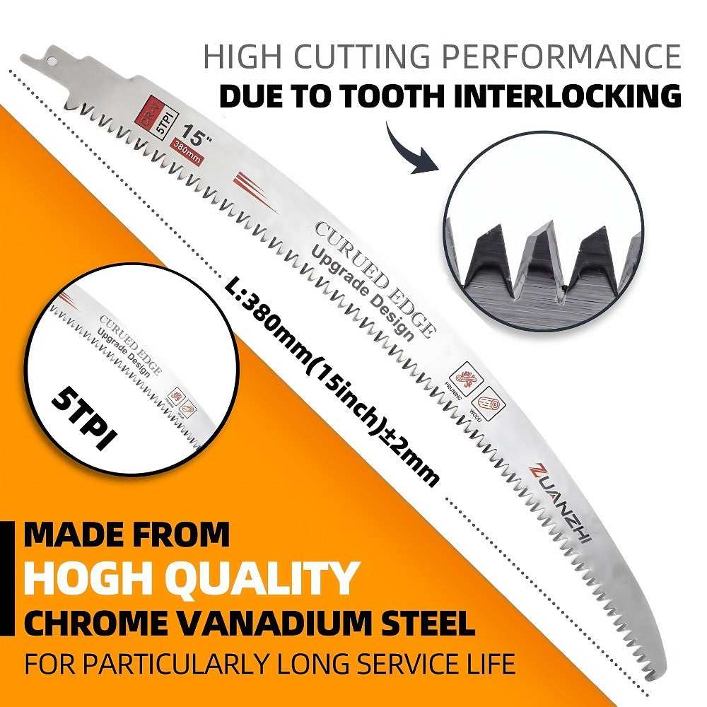 Reciprocating Saw Blade Pruning Arc Edge 3 Pack 6TPI Japanese Teeth CR-V Ultra Hardened for Wood for an Everyday Personal Care Routine