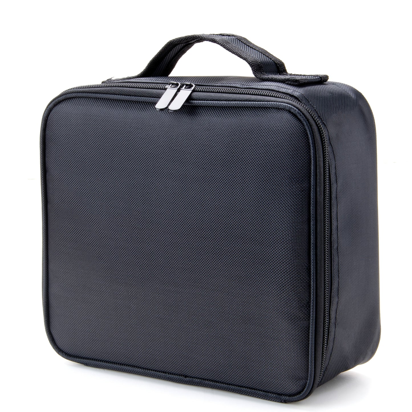 Makeup Bag Fabric Travel Case with Easy-Clean Lining and Top Handle for Travel, Vanity and Everyday Beauty Storage