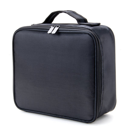 Makeup Bag Fabric Travel Case with Easy-Clean Lining and Top Handle for Travel, Vanity and Everyday Beauty Storage