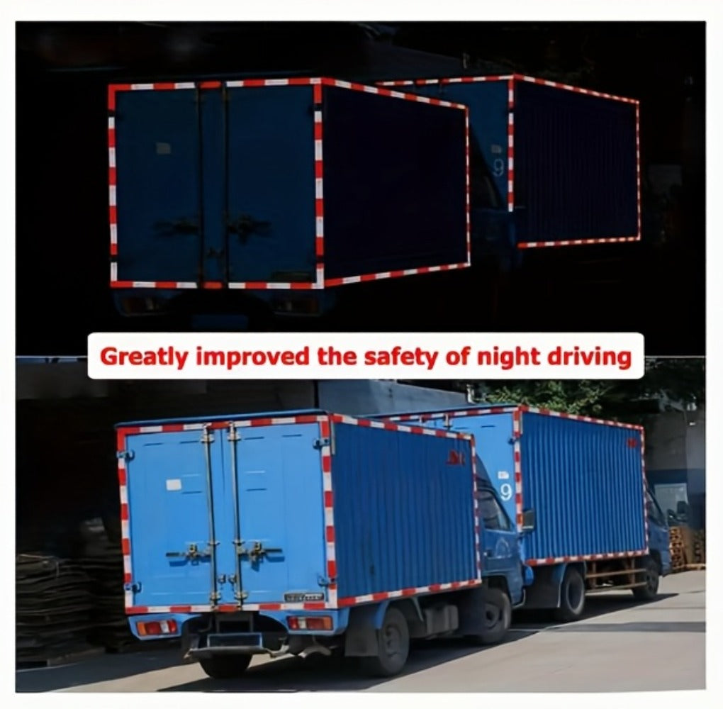 DOT-C2 Reflective Tape 2"x60' High Intensity Prismatic Self-Adhesive Safety Strip – Waterproof Wear-Resistant Ultra Bright for Cars Trucks