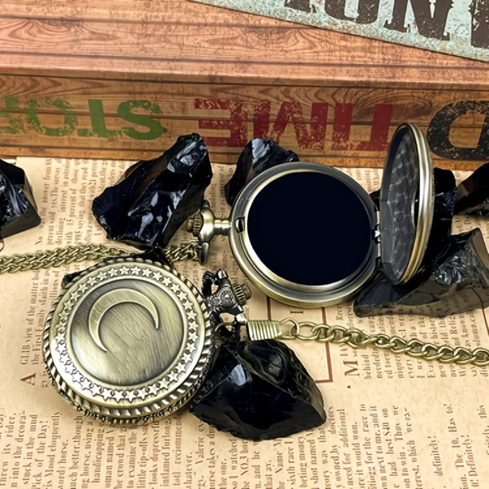 Obsidian Scrying Mirror Natural Healing Crystal Mirror with Bag, Divination, Meditation, Feng Shui & Spiritual Healing Tool