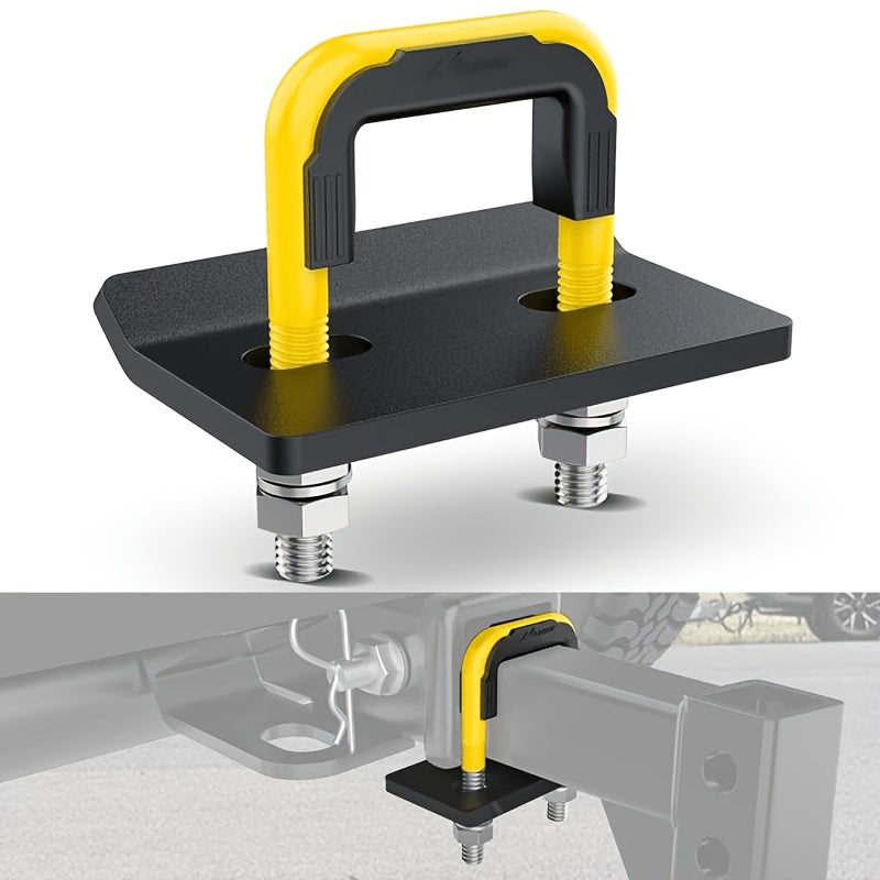 Trailer Hitch Tightener Anti Rattle Stabilizer 2 Inch Heavy Duty Steel U-Bolt with Rubber Cover Hitch Mount Wobble Eliminator for 2"