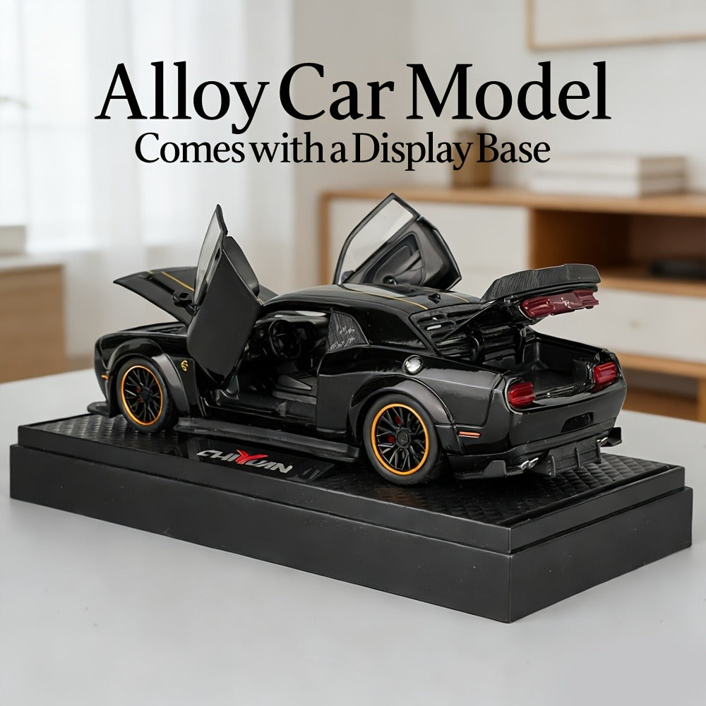 1:32 Scale Dodge Hellcat Die-Cast Metal Car Model with Openable Doors & Display Base, Collector Diecast Vehicle