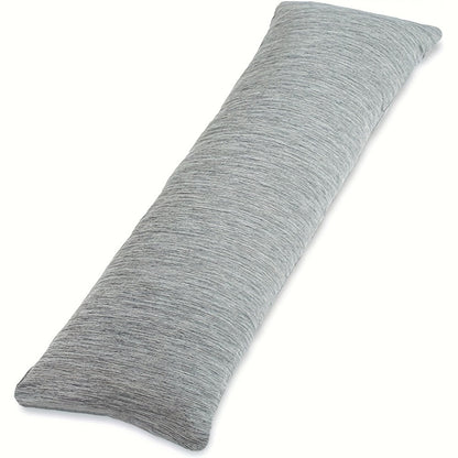 Full-Length Body Pillow, 20 x 54 Inches, Adjustable Fill in Cooling Grey, White or Pink for Adult Beds