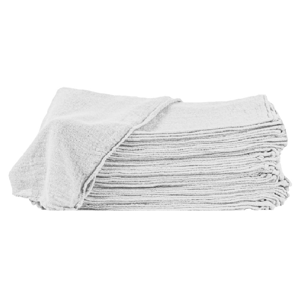 Cotton Shop Rags 12x14 Inch Absorbent Lint-Free Cleaning Towels Multipurpose Shop Towels for Automobile Garage Industry Home Red White Navy
