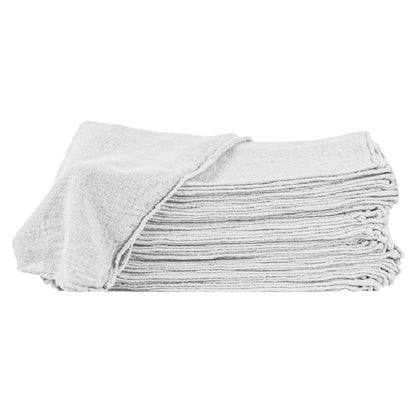 Cotton Shop Rags 12x14 Inch Absorbent Lint-Free Cleaning Towels Multipurpose Shop Towels for Automobile Garage Industry Home Red White Navy