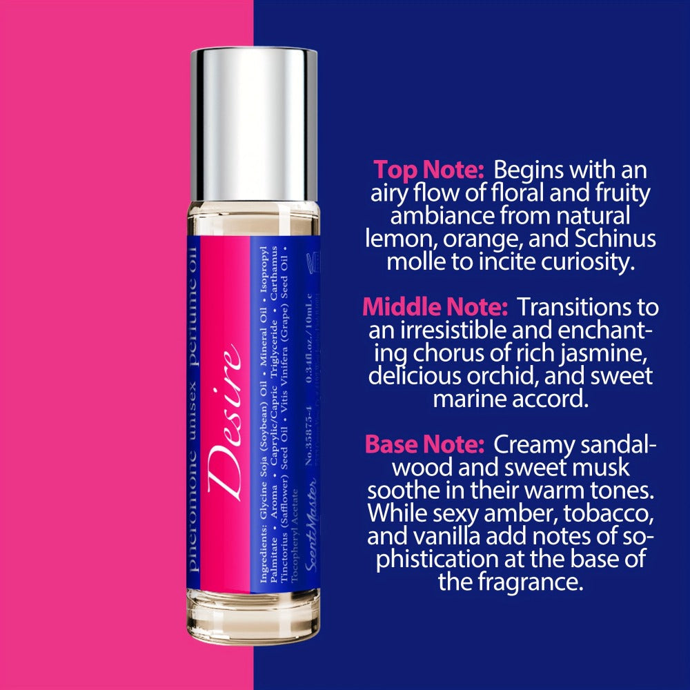 Pheromone Perfume Oil for Women Alcohol-Free Floral Fruity Attract Fragrance 0.34 oz - Unisex Roll-On Cologne Oil