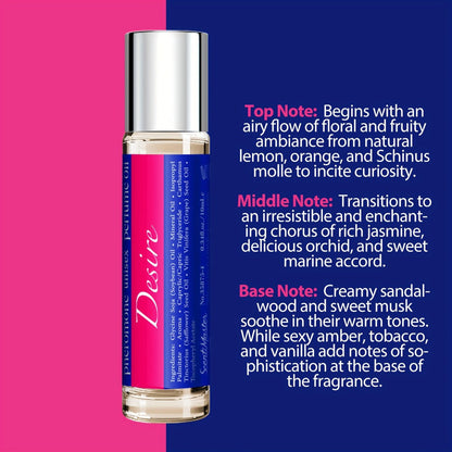 Pheromone Perfume Oil for Women Alcohol-Free Floral Fruity Attract Fragrance 0.34 oz - Unisex Roll-On Cologne Oil