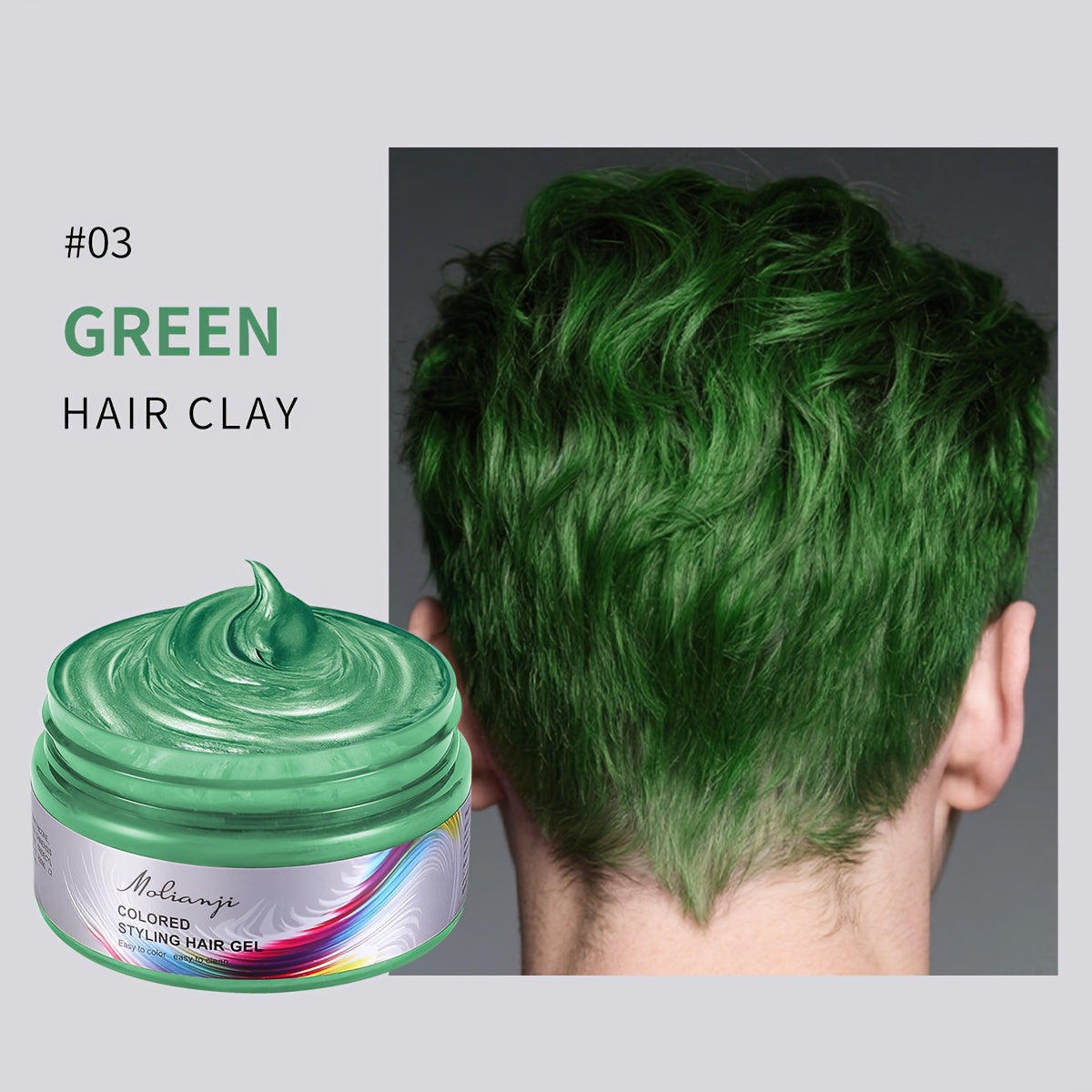Hair Color Wax Temporary Hair Dye 3.53oz, 9 Vivid Shades, Easy Wash, Non-Damaging for Everyday Face, Beard and Body Grooming