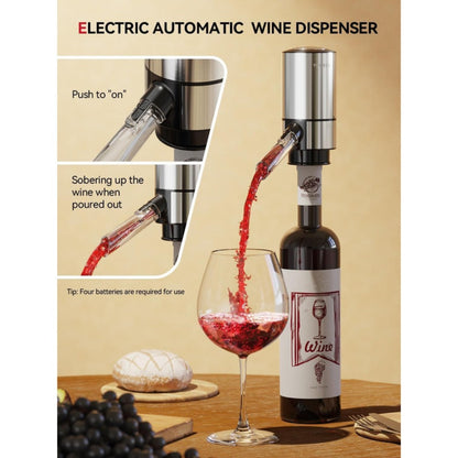 Electric Wine Opener Gift Set Rechargeable, 5-Piece Wine Accessory Kit with Aerator, Vacuum Stoppers